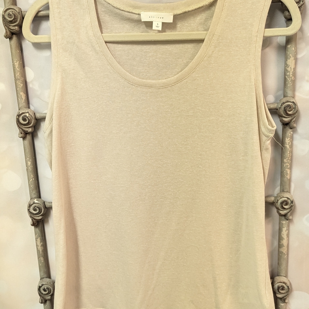Wilfred Cream Fitted Sleeveless Tank Top